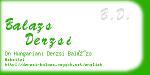 balazs derzsi business card